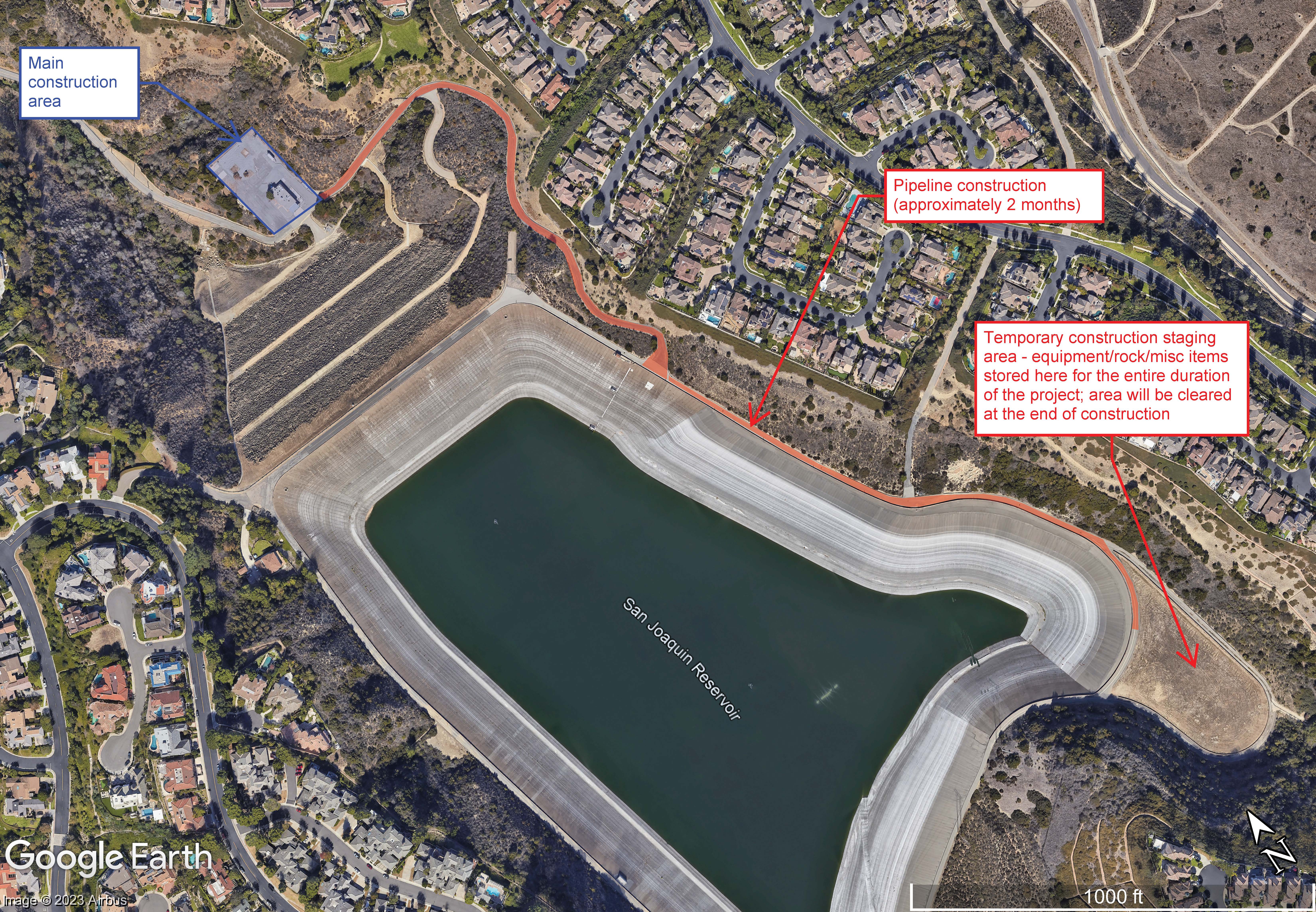 San Joaquin Reservoir project map